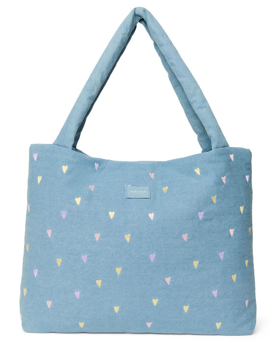 Studio Noos mom bag light denim hearts 6153324560560
