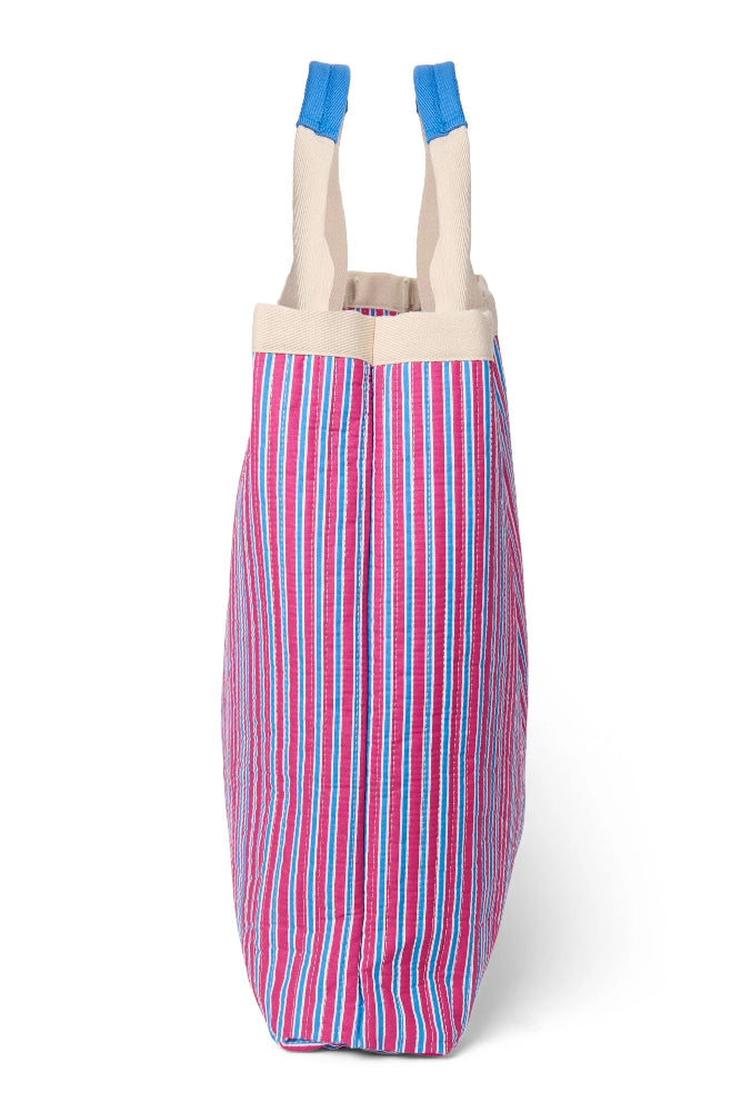 Studio Noos poplin beach bag raspberry striped 6151907726761 c