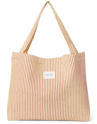 Studio Noos poplin mom bag butter yellow striped 6151907665664 a