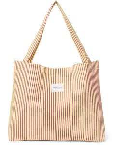 Studio Noos poplin mom bag butter yellow striped 6151907665664 a