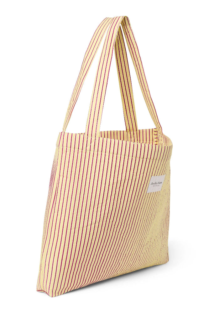 Studio Noos poplin mom bag butter yellow striped 6151907665664 c