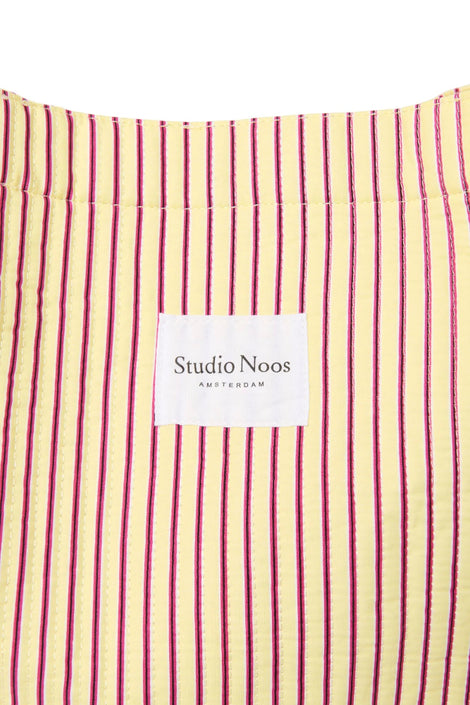 Studio Noos poplin mom bag butter yellow striped 6151907665664 e
