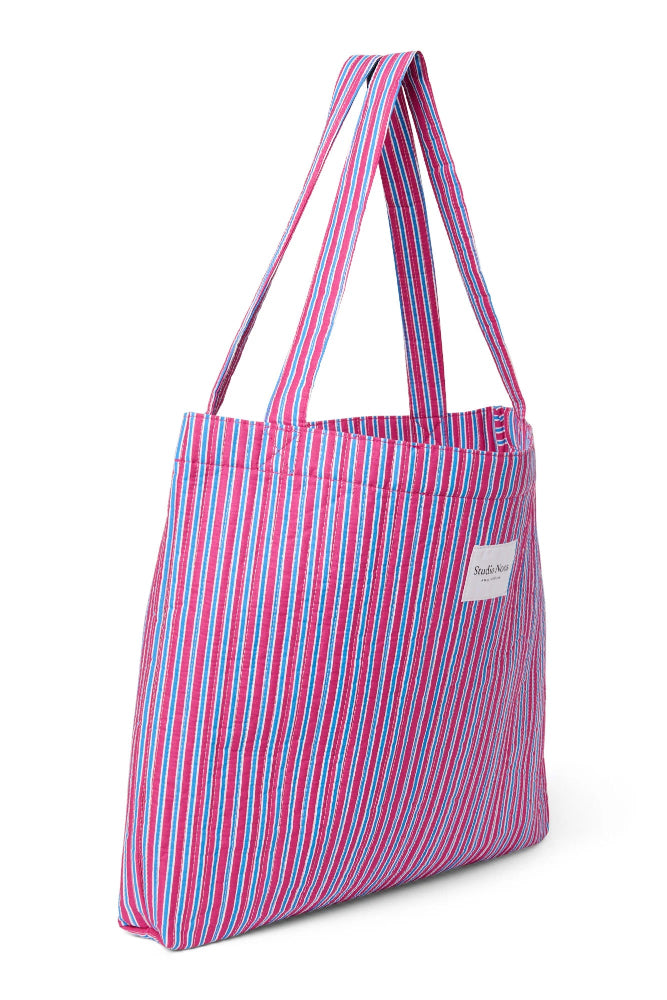 Studio Noos poplin mom bag raspberry striped 6151907618608 d