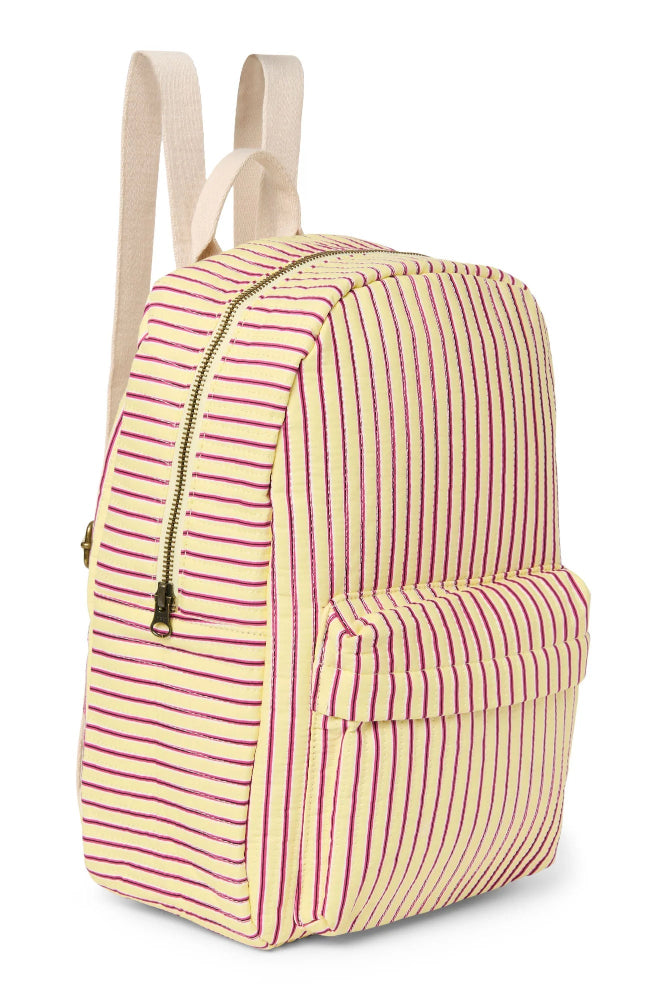 Studio Noos poplin rugzak midi butter yellow striped 6151908267263 b