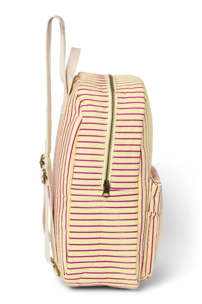 Studio Noos poplin rugzak midi butter yellow striped 6151908267263 c