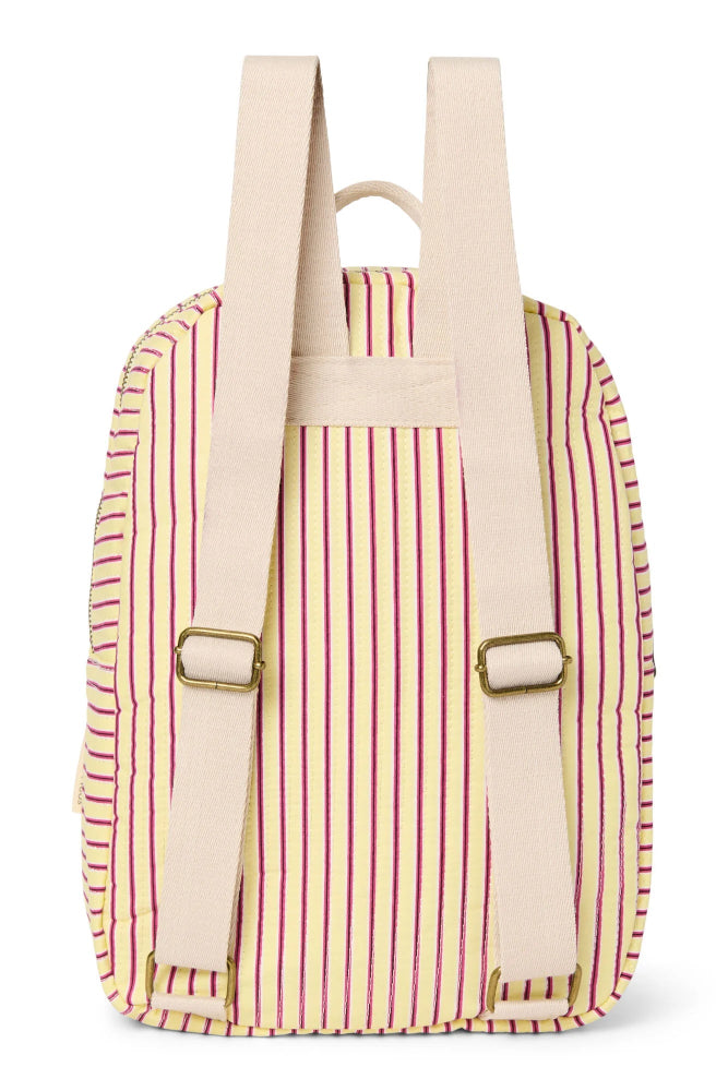 Studio Noos poplin rugzak midi butter yellow striped 6151908267263 d