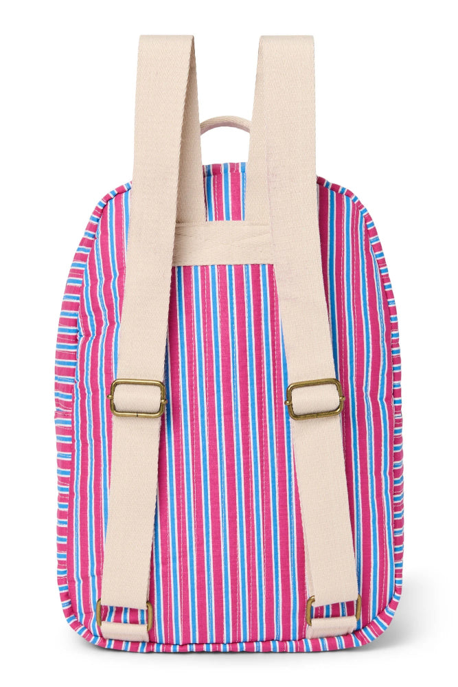 Studio Noos poplin rugzak midi raspberry striped 6151908221258 d