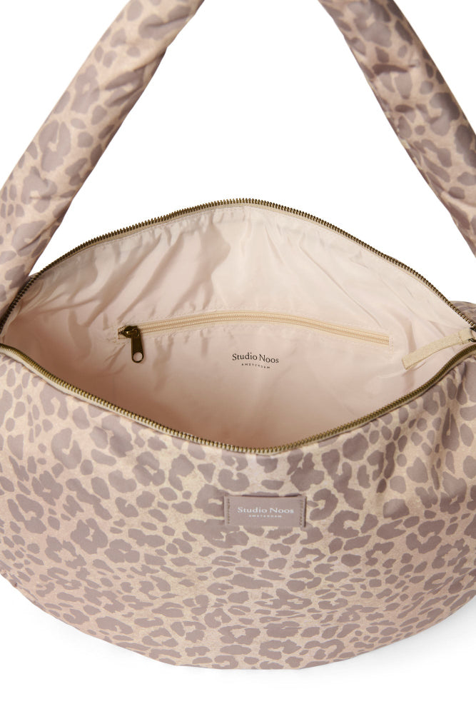 Studio Noos puffy cross body bag beige leopard 100% Polyester
