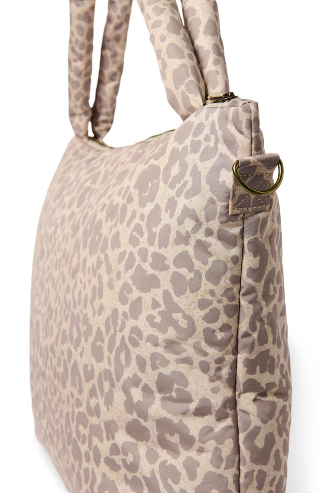 Studio Noos puffy diaper bag beige leopard 100% Polyester