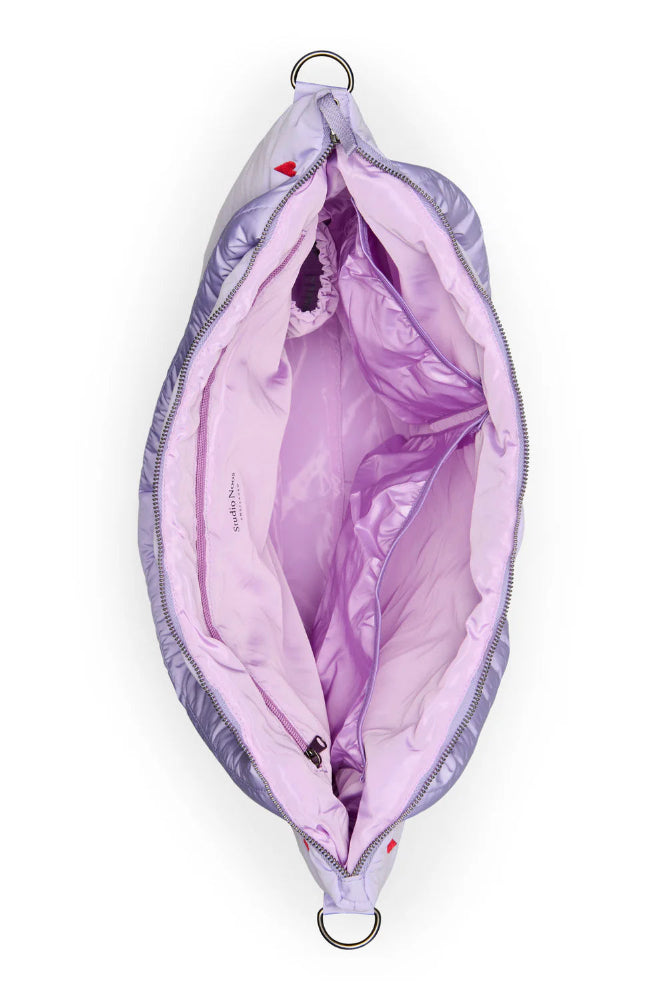 Studio Noos puffy diaper bag purple hearts 6151905750751