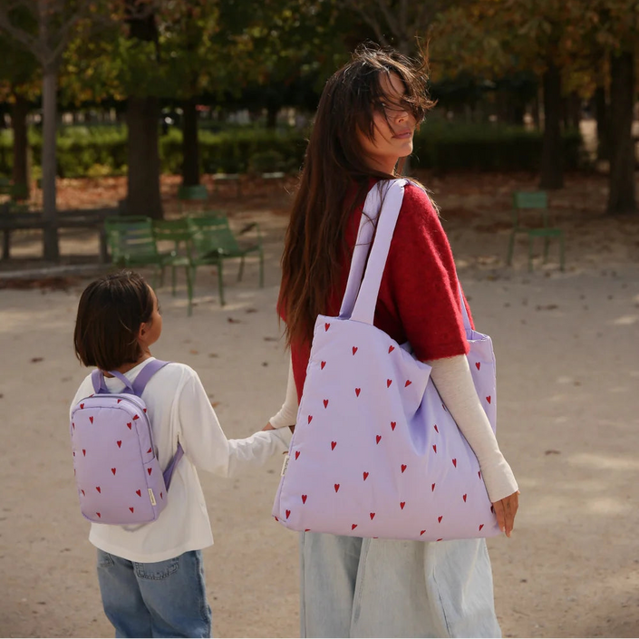 Studio Noos puffy mom bag purple hearts 6151905719741 f