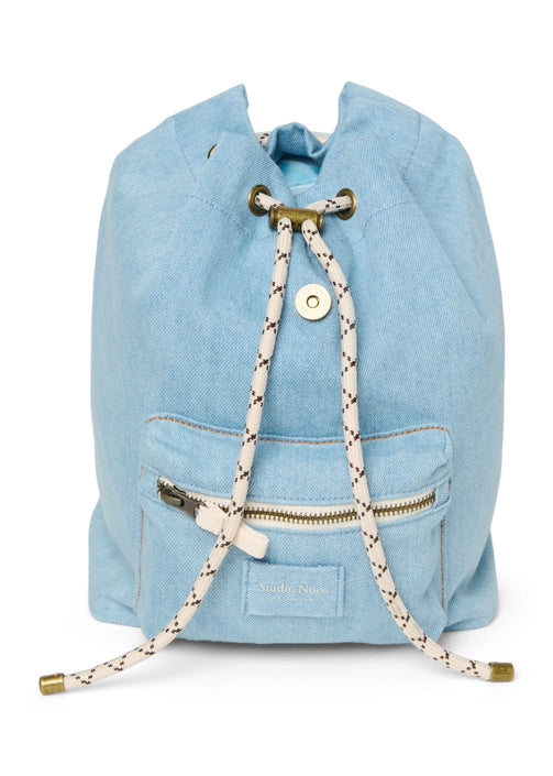 Studio Noos rugzak Denim midiDenimSolidMidiBackpackDrawstringc