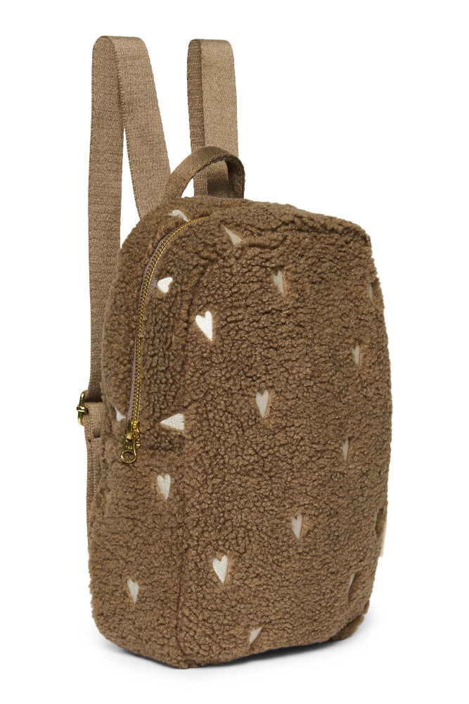 Studio Noos rugzak mini teddy brown hearts 6096706317362