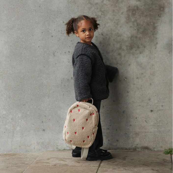 Studio Noos rugzak mini teddy ecru hearts 6096721975974 b