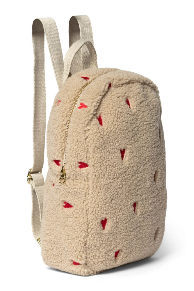 Studio Noos rugzak mini teddy ecru hearts 6096721975974