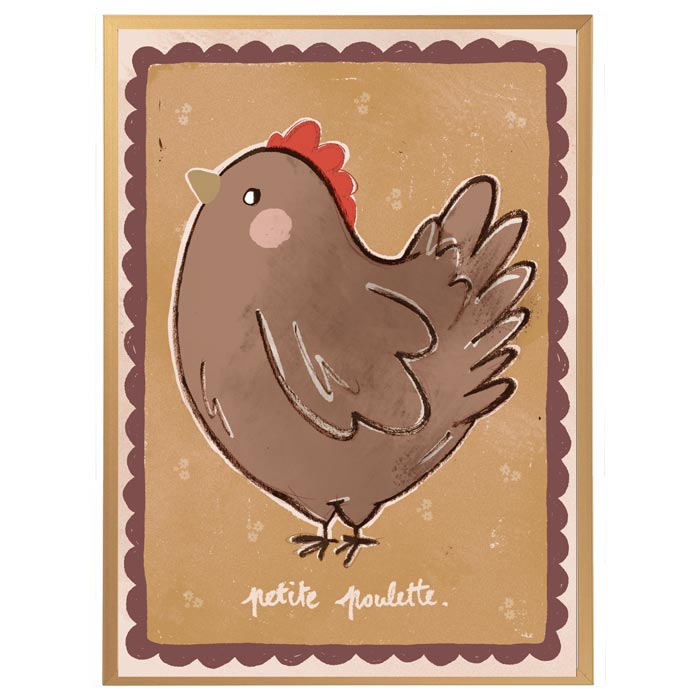 Studio loco poster petite poulette 50 x 70 cm