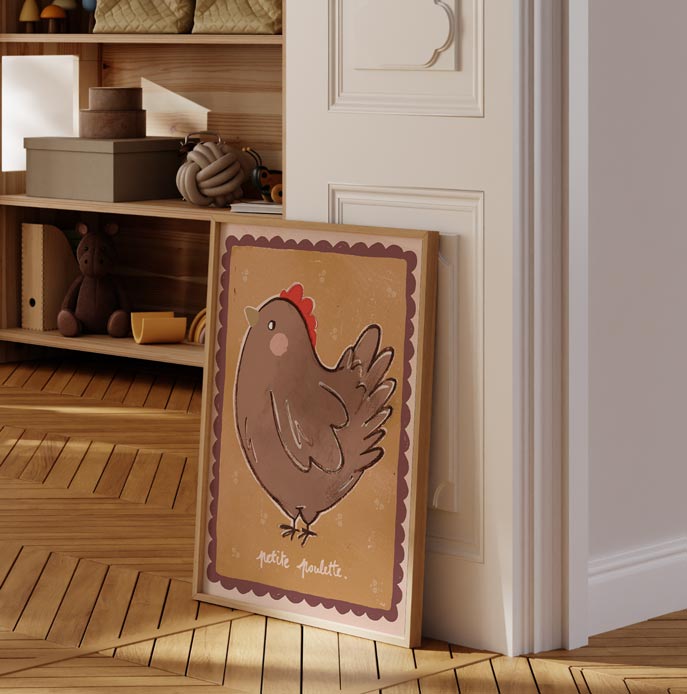 Studio loco poster petite poulette 50 x 70 cm
