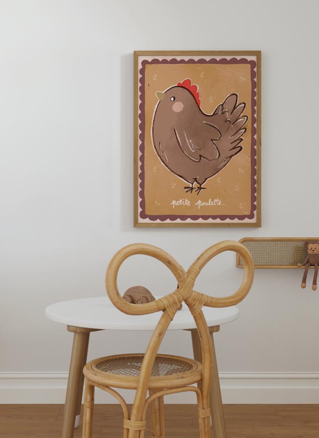 Studio loco poster petite poulette 50 x 70 cm