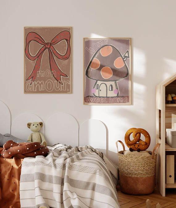 Studio loco poster mushroom  50 x 70 cm 170 grams ecologisch papier