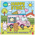 Sunny Vibes Happy Street Cute & Bold Colouring Book