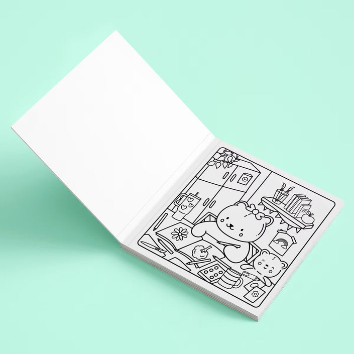 Sunny Vibes Cosy & Calm Cute & Bold Colouring Bookc