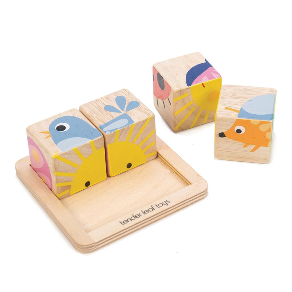Tender Leaf Toys houten blok puzzel 18 mnd+ / 4 stks kopen