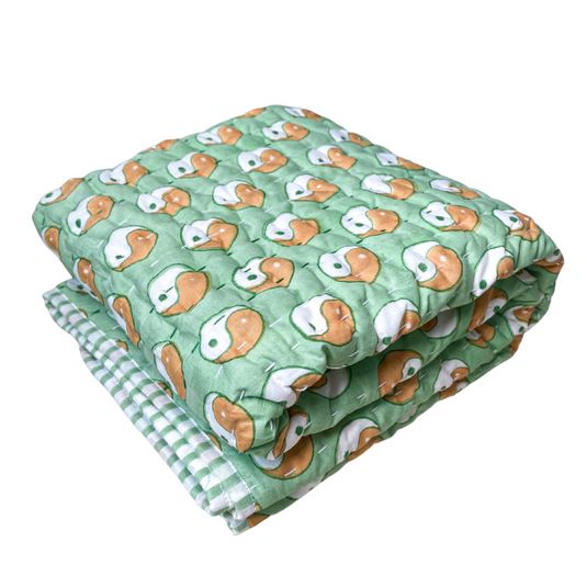 Unknown Stories babydeken Yin Yang sage 100 x 115