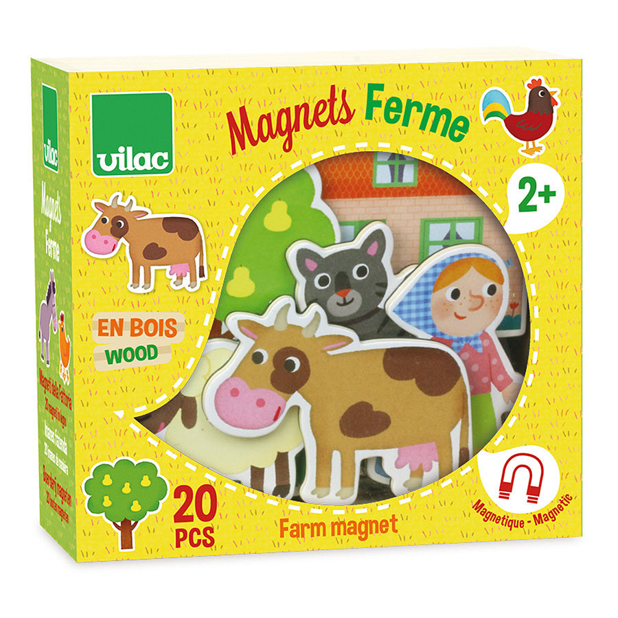 VILAC houten magneten boerderij 2 jr+