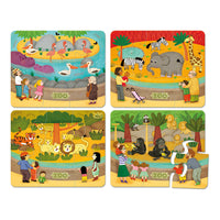 VILAC puzzel dierentuin 2jr+ / 4 x 6 stks
