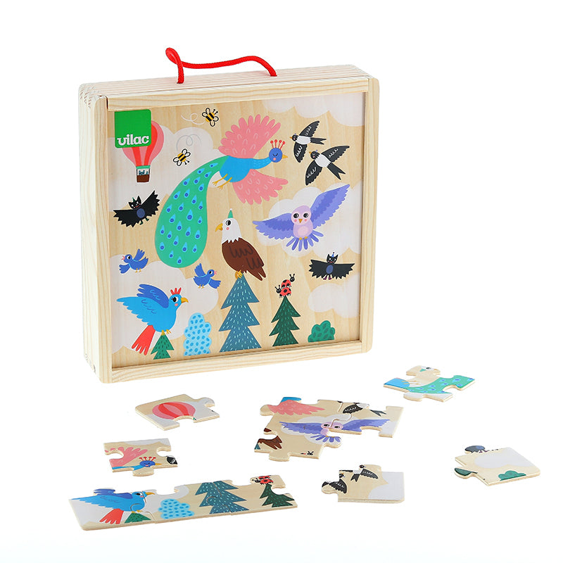 VILAC puzzels land zee lucht 4 jr+ / 3 x 16 stks