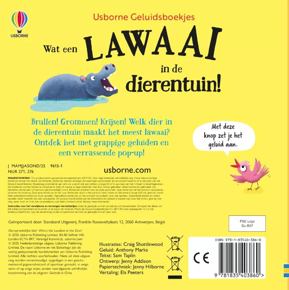 Wat een lawaai in de dierentuin - geluidenboek 1 jr+ kopen