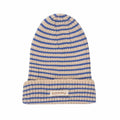 We are gommu poppenbeanie Light Cream Blue stripes 3 jr+