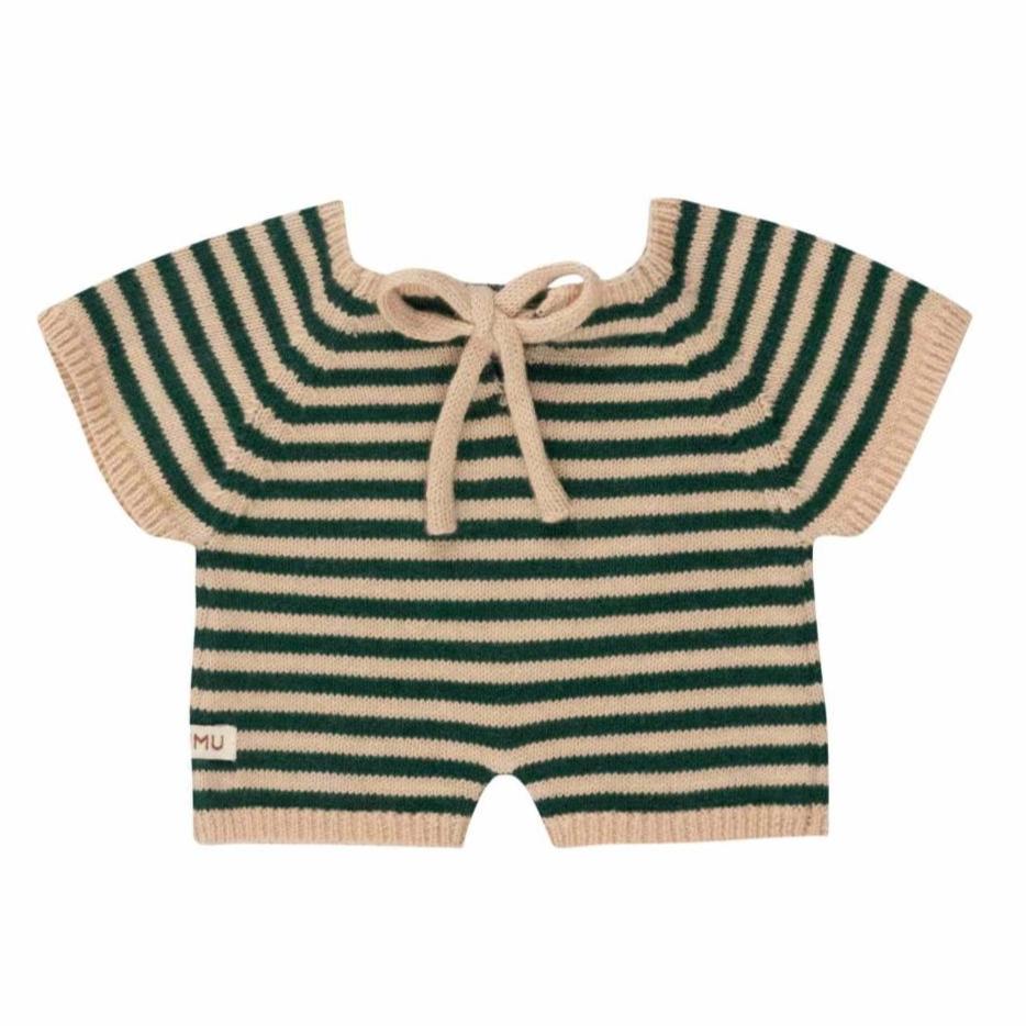 We are gommu onesie Green Cream short 3 jr+ kopen