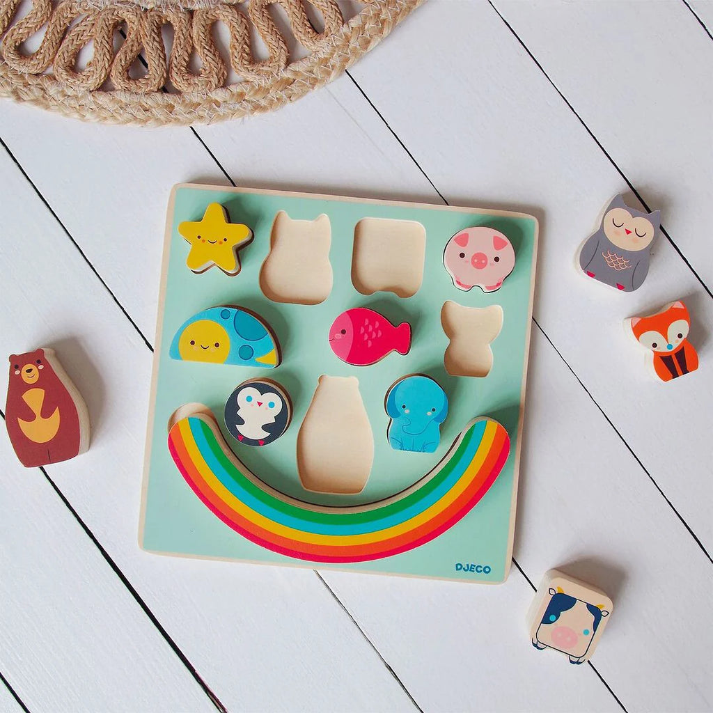 DJECO puzzel en balanceerspel Rainbow 18 mnd+ 3070900010765