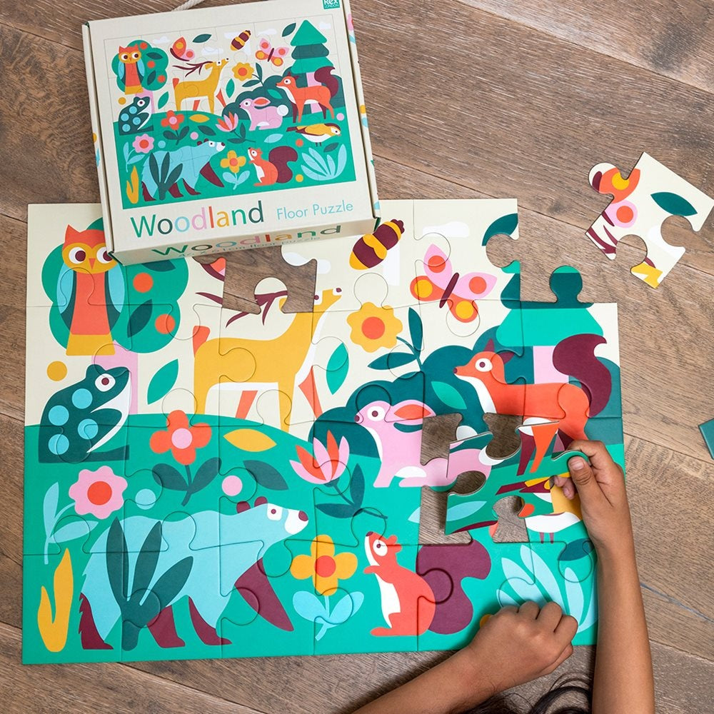 REX London vloerpuzzel woodland 3jr+ / 24 stks REX30253b