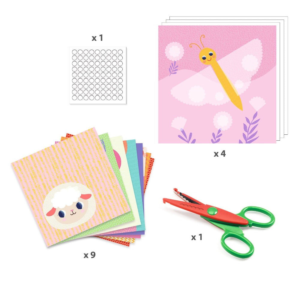 DJECO creatief met papier Kartel knippen 3 jr+ gelamineerd karton