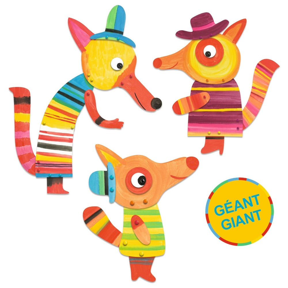 DJECO dieren schilderen familie Fox 3 jr+