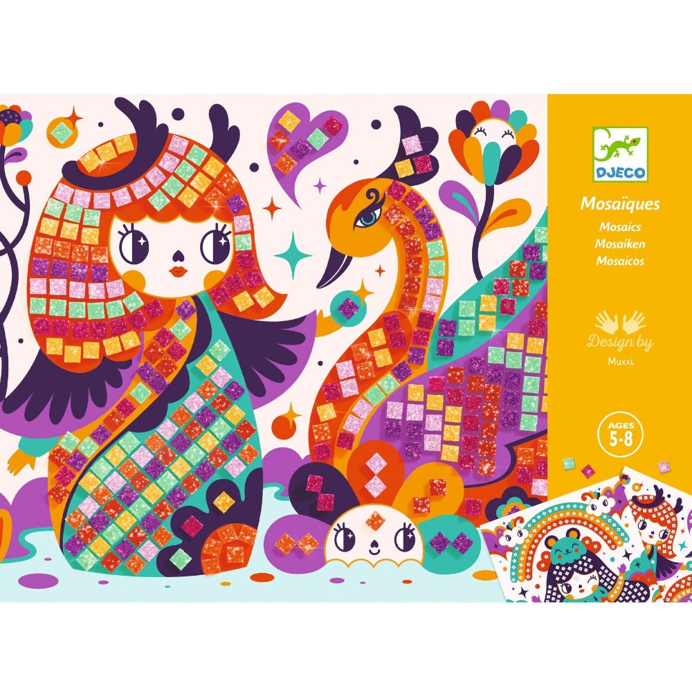 DJECO glitter mozaiek kokeshi 5 jr+