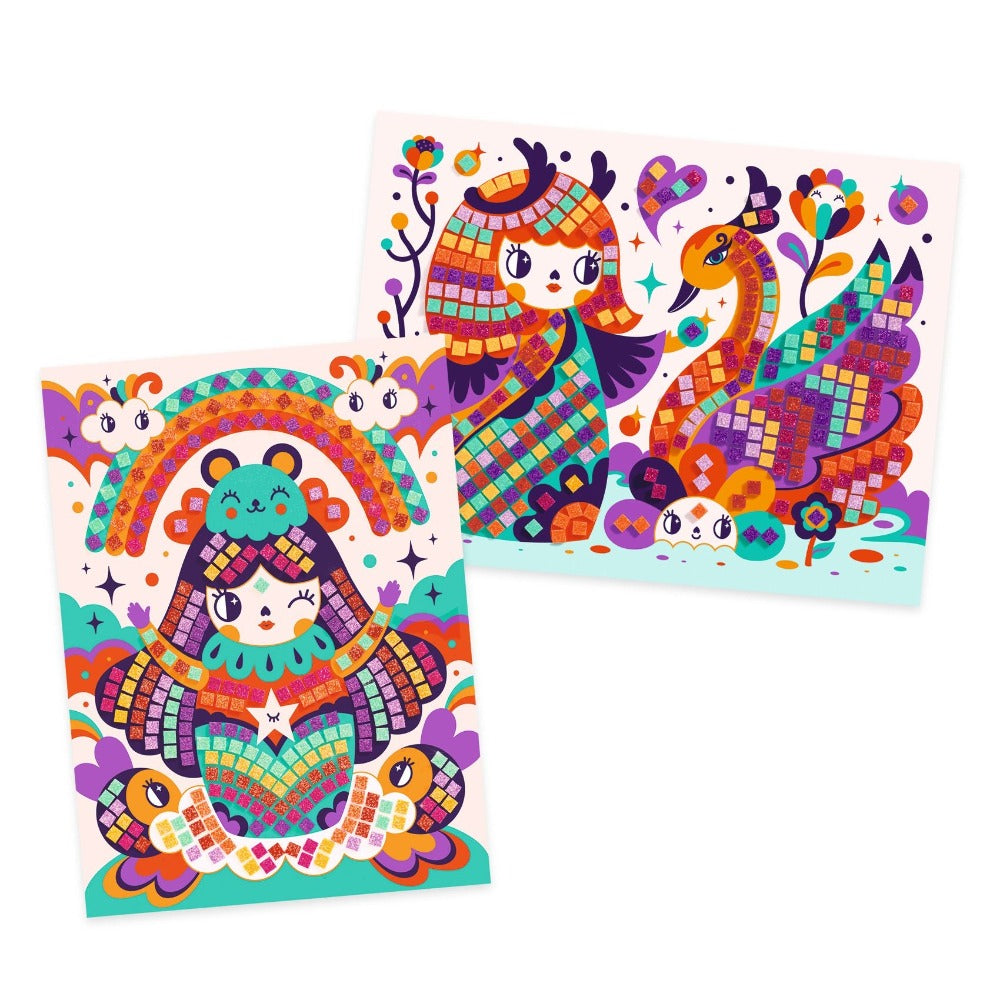DJECO glitter mozaiek kokeshi 5 jr+ DJ08904
