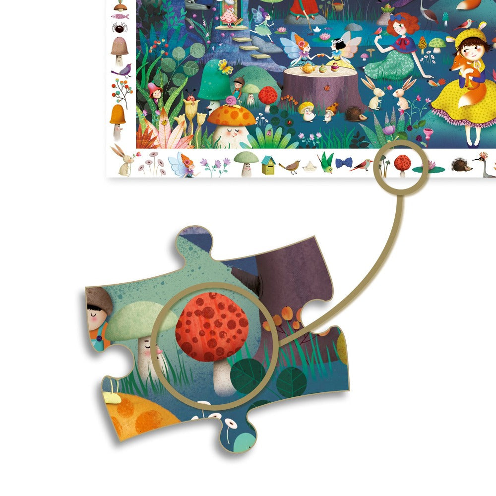 DJECO observatie puzzel La foret enchantee  5 jr+/ 100 stks 3070900075047