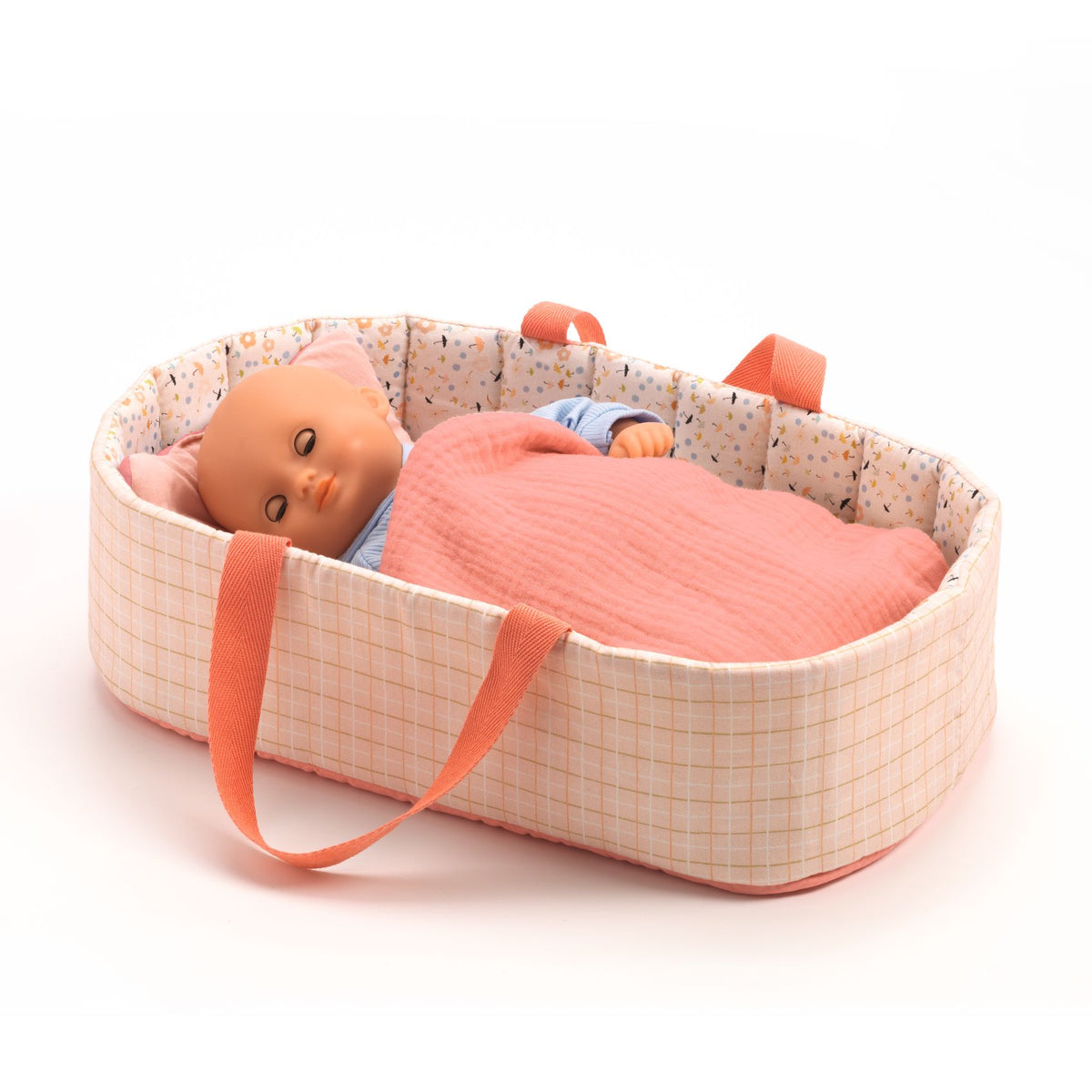 DJECO poppendraagmand Pink Lines 1.5 jr+