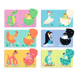 DJECO puzzel duo articulo grappige eieren 2 jr+