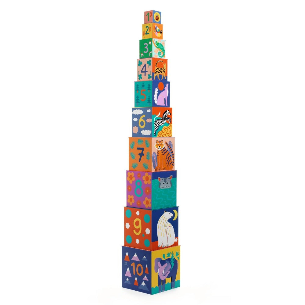 DJECO stapeltoren wilde dieren 12 mnd+ DJ08511