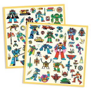 DJECO stickers Robots metallic 4 jr+