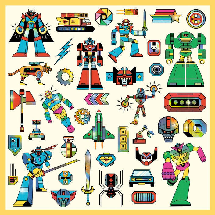 DJECO stickers Robots metallic 4 jr+