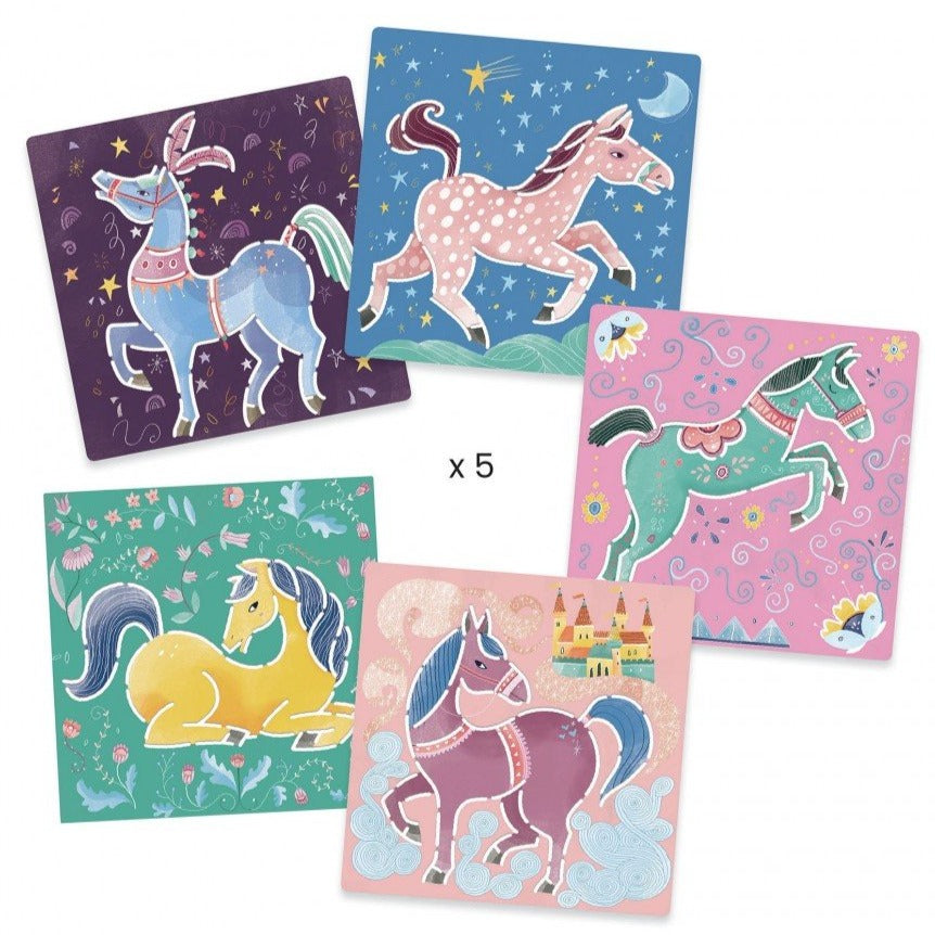 DJECO tekensjablonen paarden 4 jr+ 3070900089150