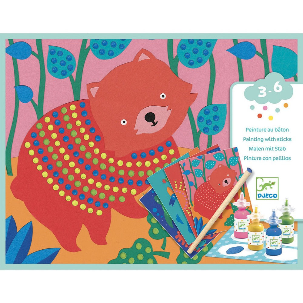 DJECO verven met stokjes Pointillisme 3 jr+