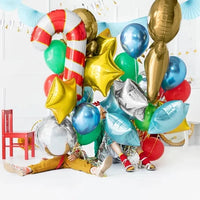 Folie ballon candy cane rood wit 82 cm