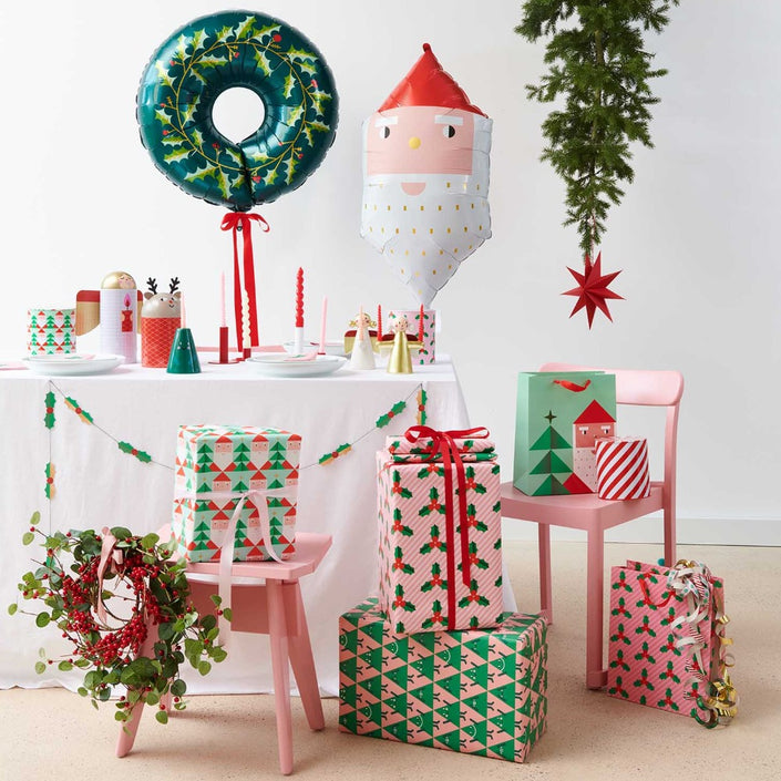 Folie ballon kerstman 82 cm