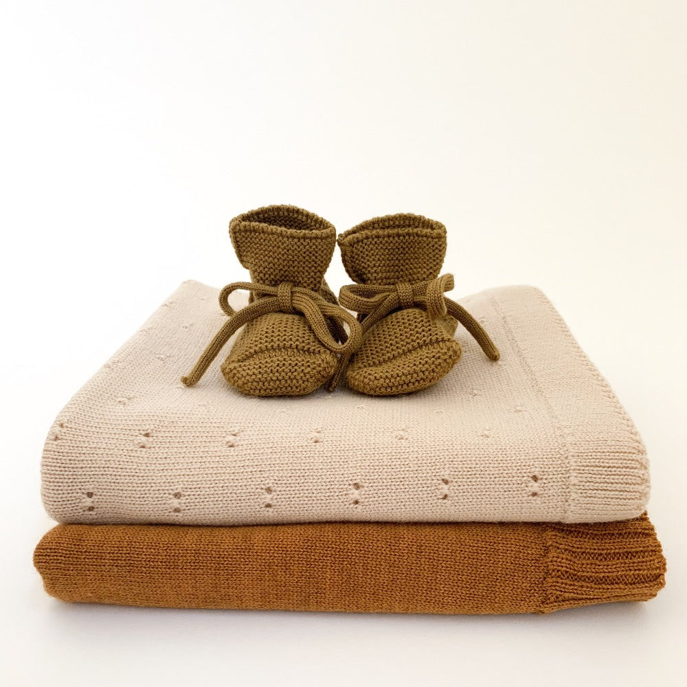 HVID deken Bibi oat 100% merino wol, fine Italian